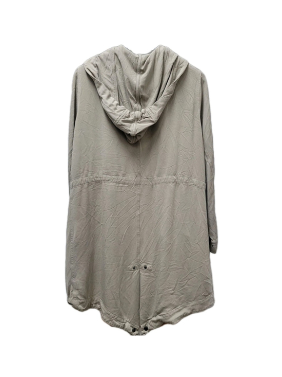 Torrid Women Open Front Olive Roll-Tab Slit-Back Hoodie 100% Rayon Jacket Size 2 - Picture 6 of 10